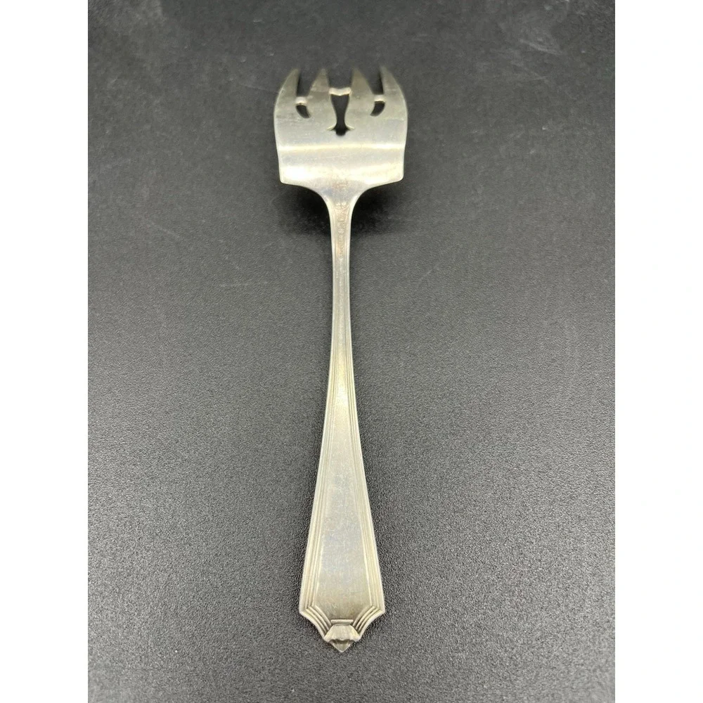 Sterling Silver Gorham Plymouth Large Ramkin Fork Pierced